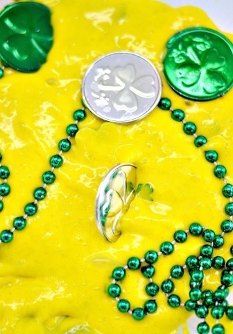 yellow gold slime for st patricks day