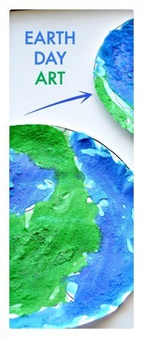 Earth Day art for kids with puffy paint