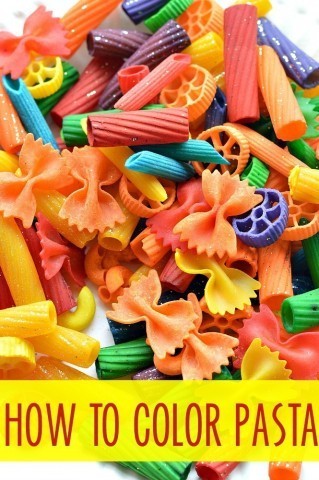 How to color pasta for play and learning