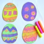 chalk easter art for kids