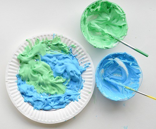 earth day puffy paint