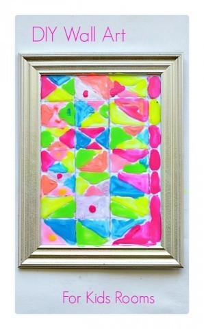 Make wall art for your kids' rooms with dollar store picture frames