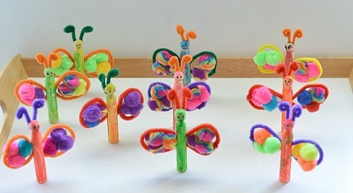 makeclothespin butterflies kids craft