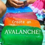 summer fun with colored ice blocks