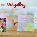 table top art gallery with DIY mini easels