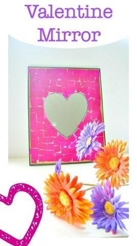 Homemade Valentine Gift with dollar store mirror