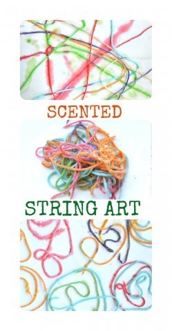 Scented string kids art