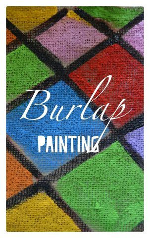 Painting on Burlap Cloth