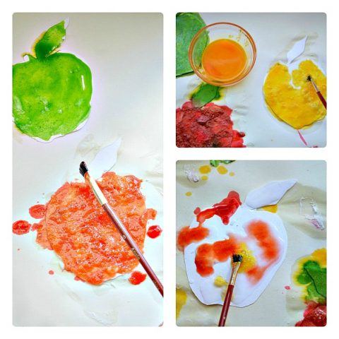 apple crafts with fizzing apples