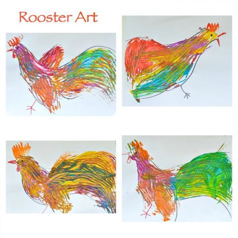art for kids rooster