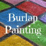 burlap cloth painting