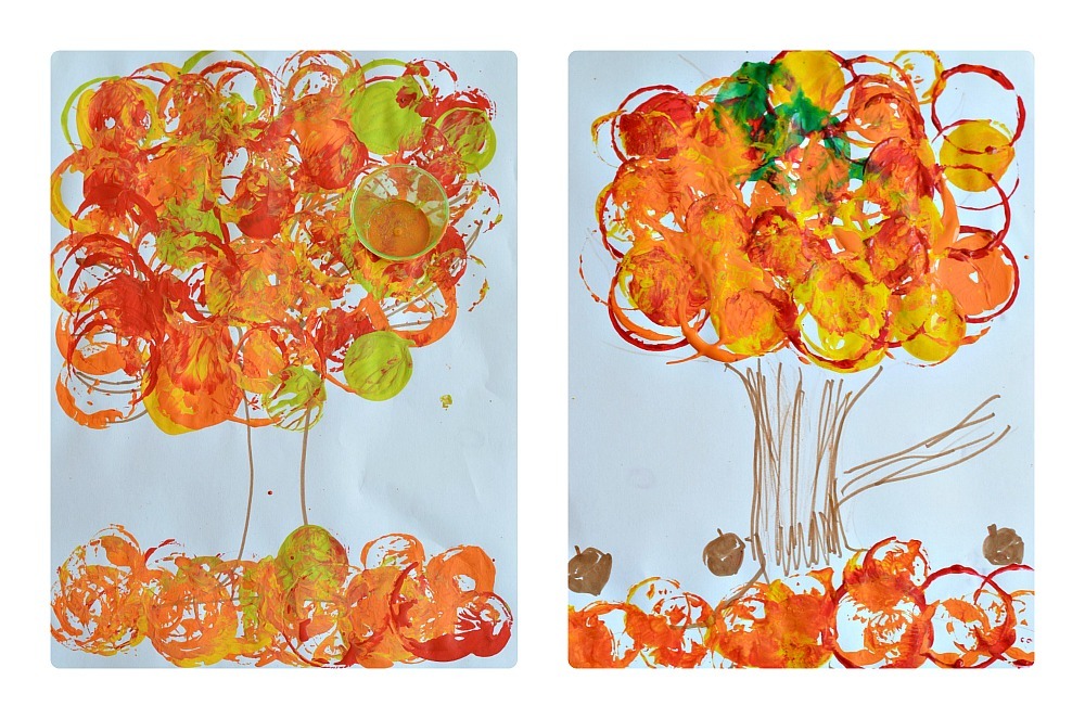 Fall Art Projects for Kids : Easy fall tree printing – Fun Littles