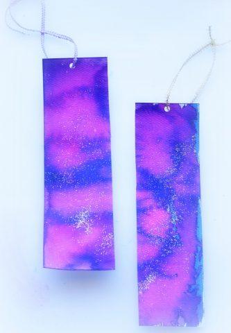 kids crafts galaxy bookmarks