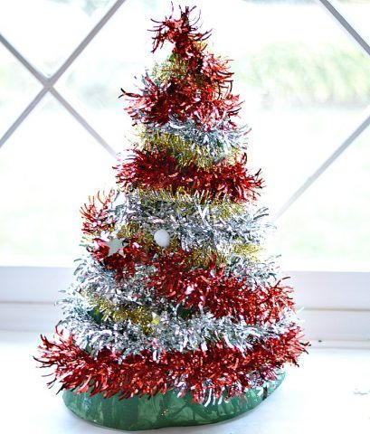 christmas-tree-crafts-with-tinsel