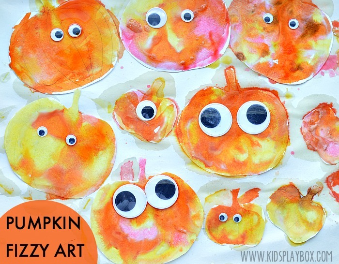 Fall Art Activities: Pumpkin Fizzy Art for Kids – Fun Littles