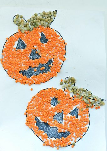 pumpkins with lentils 