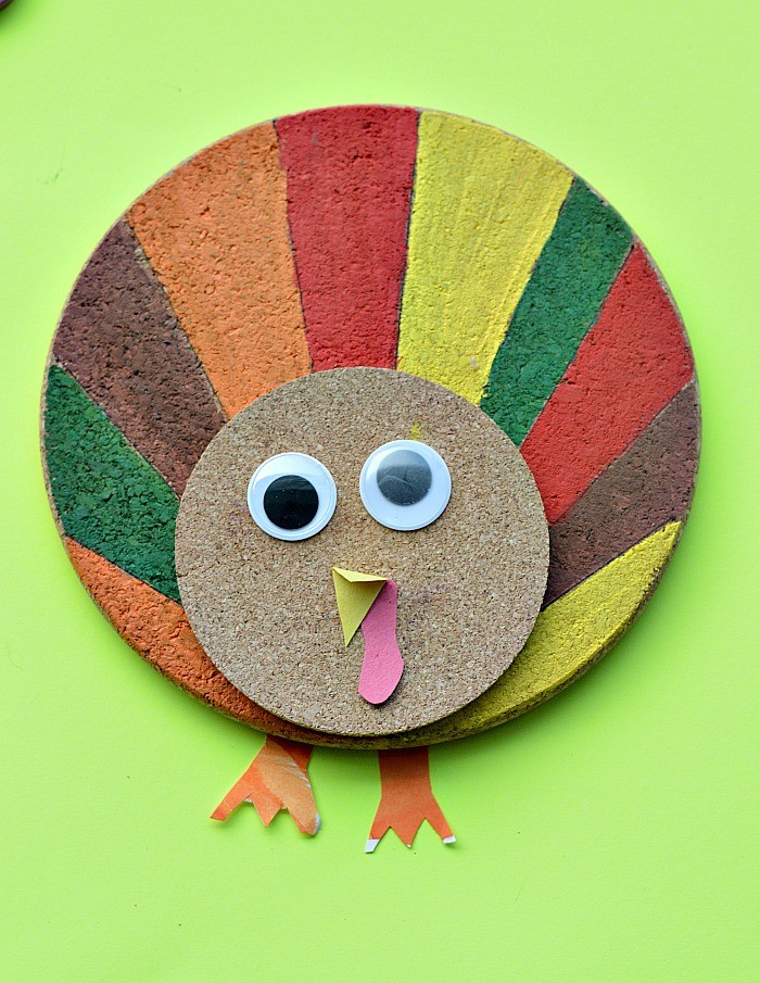 Turkey Crafts For Kids : Trivet Turkey – Fun Littles