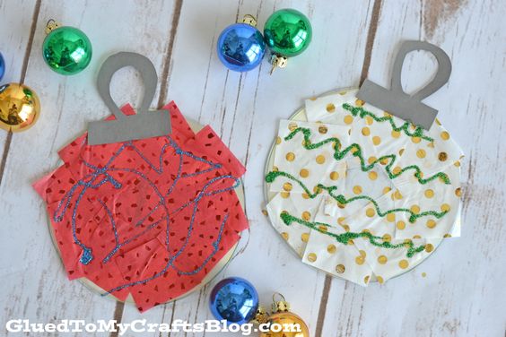Recycled Christmas Ornaments - CD ornaments